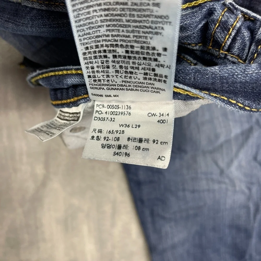 Levi's Jeans Mens 36x29 Blue Denim Medium‎ Wash Red Tab Straight Leg Streetwear